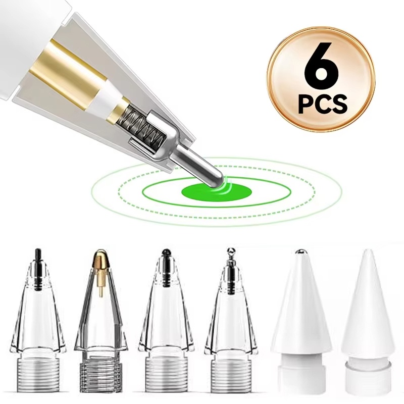 Ipad Pencil Stylus - 6 сменных наконечников для карандашей Apple
