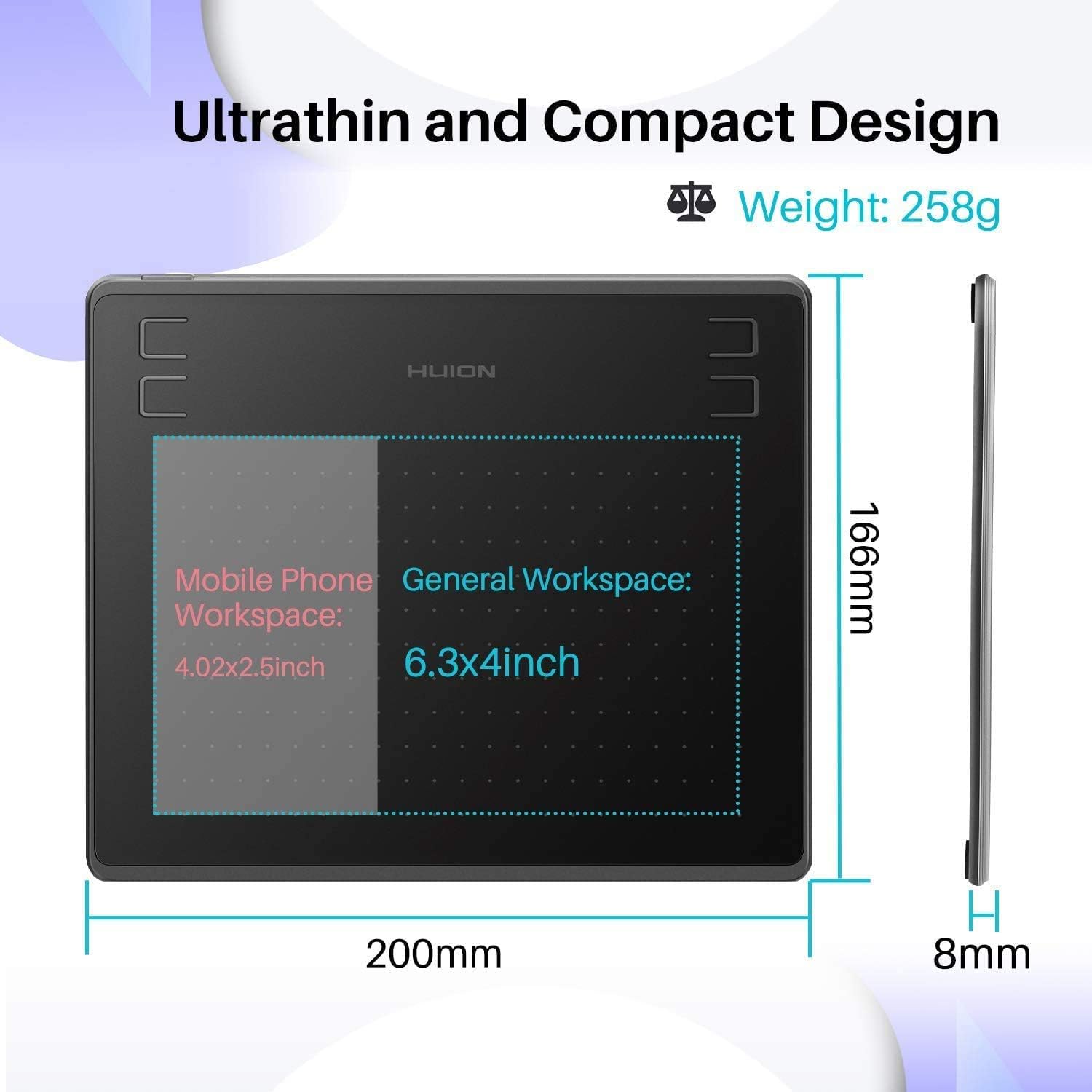HUION HS64 графический планшет – обзор и цена Graphic Tablet Accessories