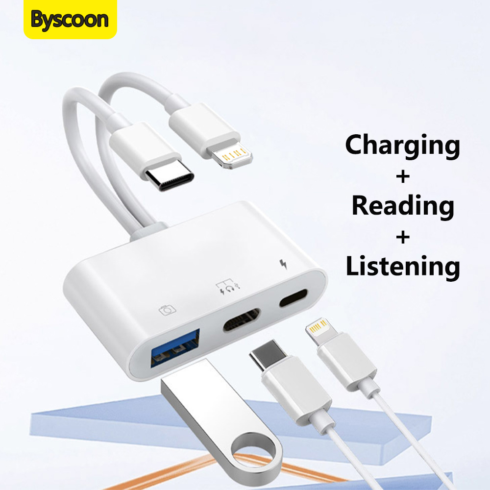 2 в 1, Lightning Type C к USB  – обзор и цена Wired Earphone Lightning